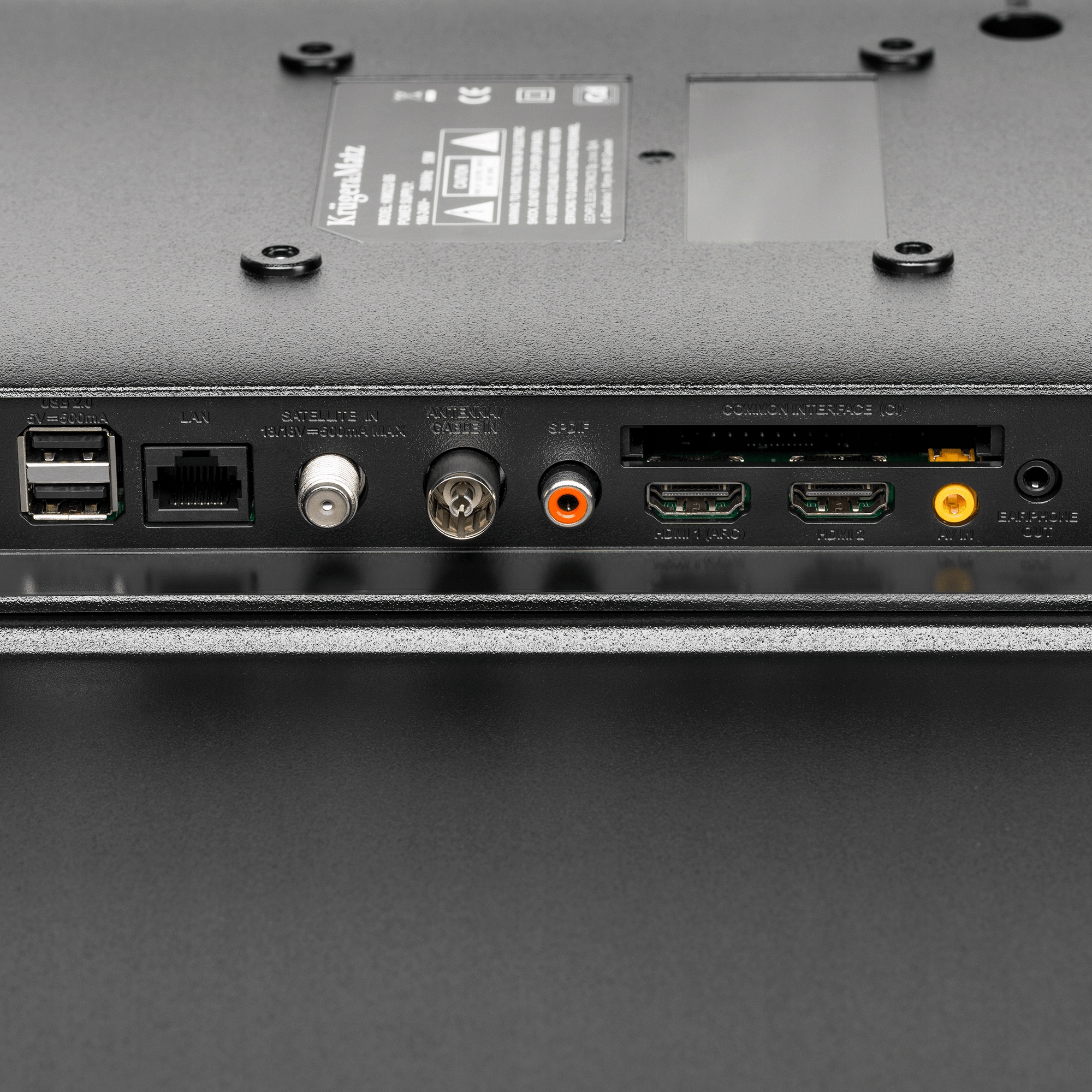 TELEWIZOR 32'' KRUGER&MATZ HD DVB-T2 HEVC SMART TV WI-FI YOUTUBE NETFLIX Głębokość produktu z podstawą 18.8 cm