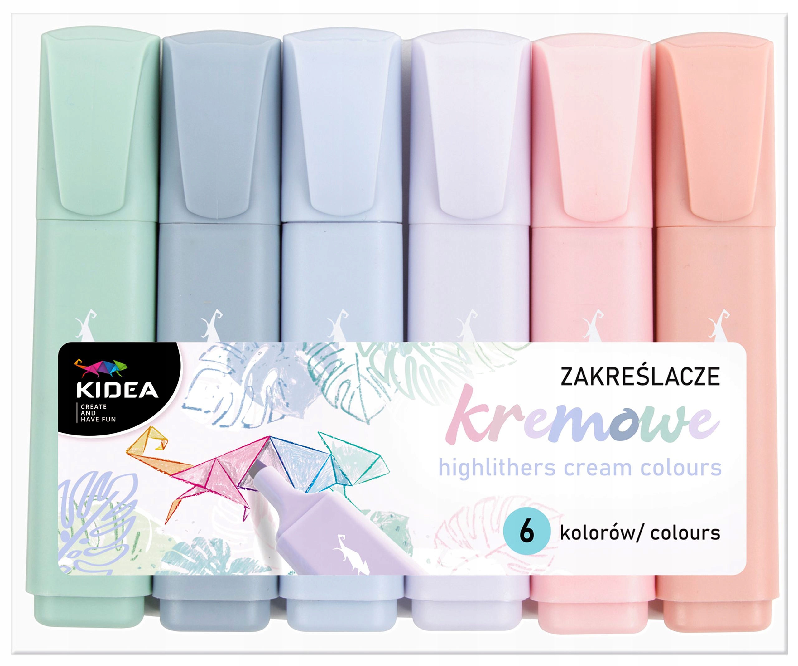 

Kremowe Markery Pisaki Zakreślacze Kidea
