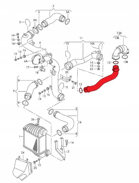 PRZEWOD RURA WAZ DO VW SEAT AUDI ASZ ARL 1 9 TDI Car type 4x4 SUV Passenger cars Cargo vans Trucks RVs Buses Undefined