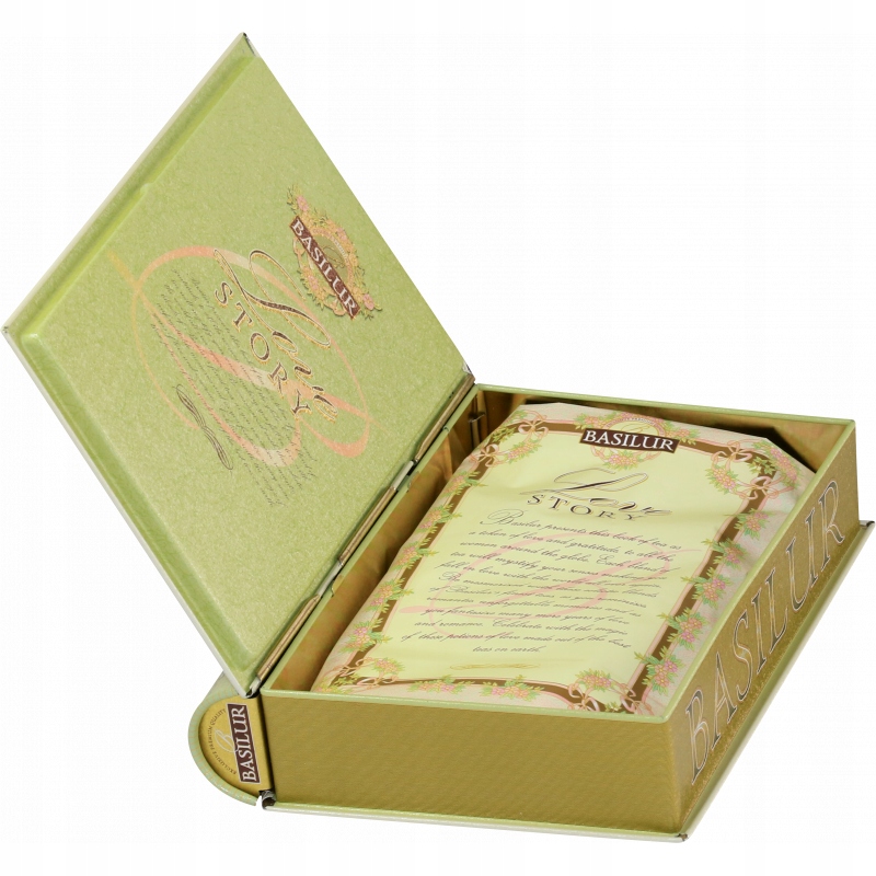 Čaj zelený Earl Grey Plechovka Kniha Dárek