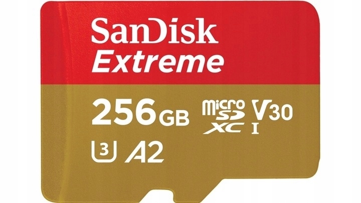 

Karta micro Sd Sandisk Extreme 256GB 190/130 V30