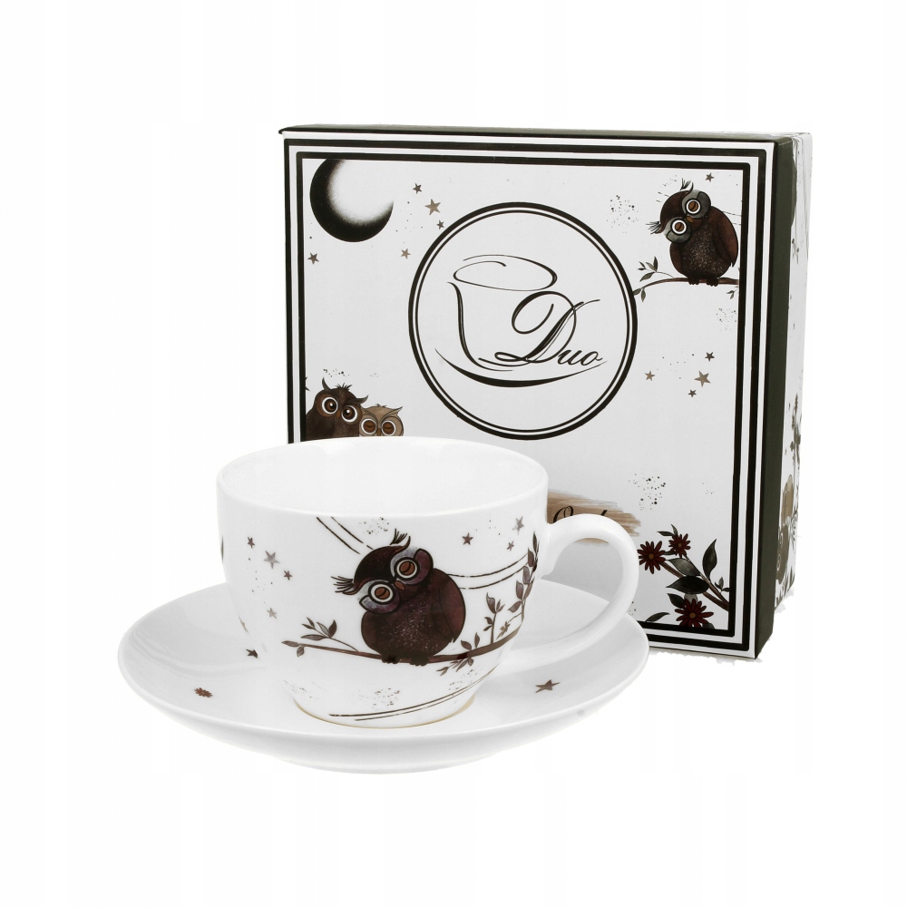 

Filiżanka kawy herbaty Porcelanowa Duo Owls 280 ml