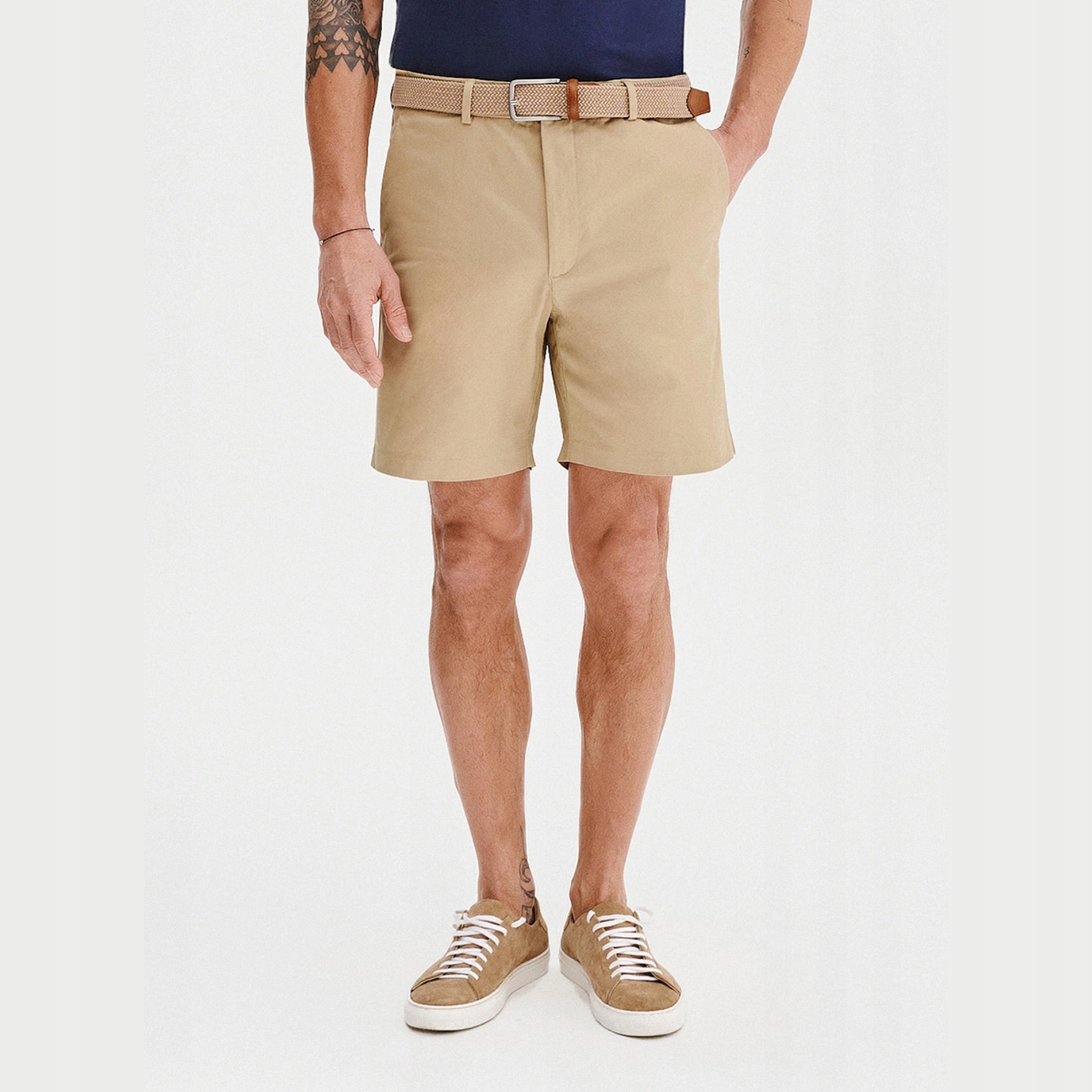 Pánské kraťasy Pako Lorente Regular Fit, béžové, bavlněné, vel 34