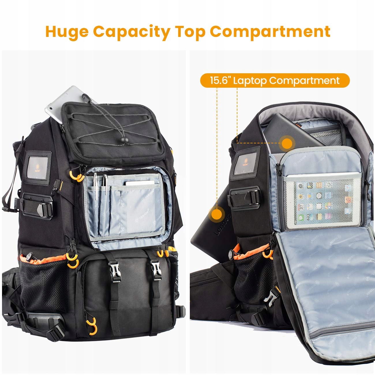 TARION Plecak Foto DSLR SLR z Przegrodą na Laptop 15,6" Wodoodporny 25L — miniatura 3