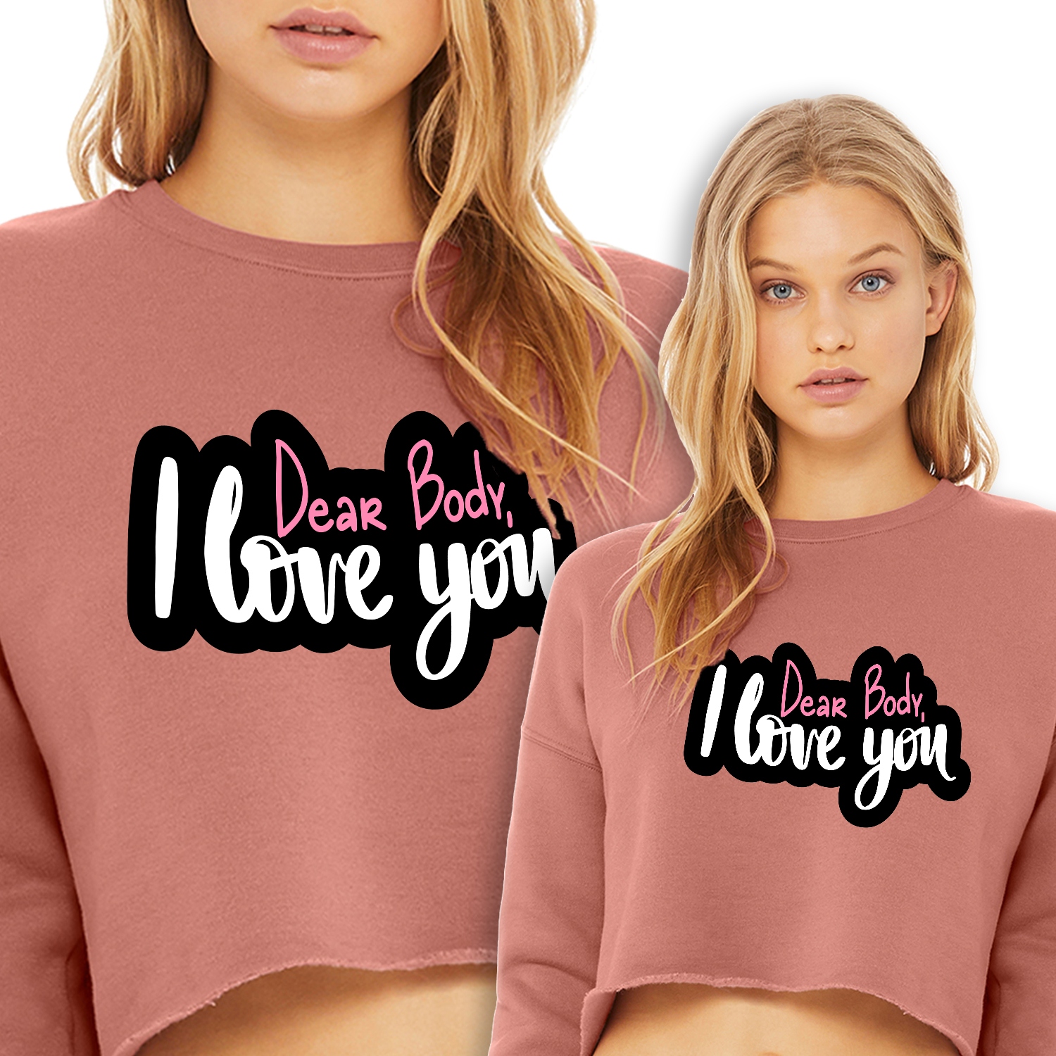 Pohodlná krátká Mikina Růžová Love Body Wz S