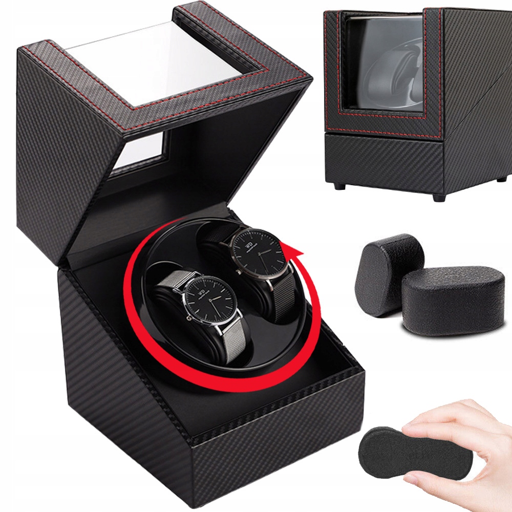 Rotomat Na Hodinky Automatická Krabička Vitrína Pouzdro Displej 2 Režimy
