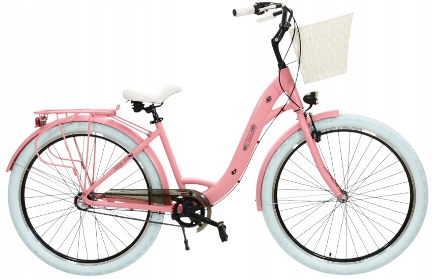 Aluminiowy Lekki Rower 28 Damski 3 Biegi W Piaście Ultra Gruube Koła Kosz