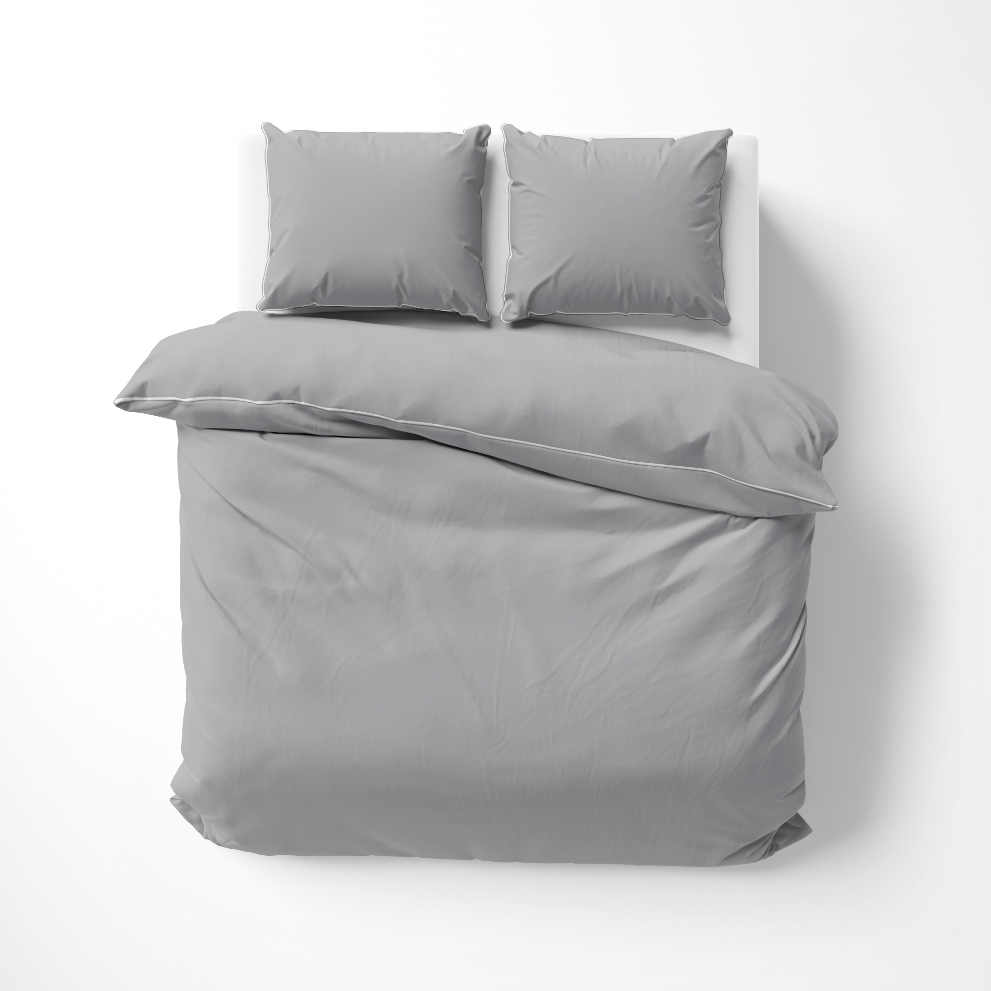 Povlečení Pure Z Egyptské Bavlny s lemováním 160x200 Světle Šedá/light Grey