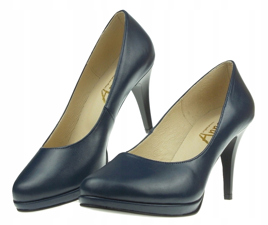 Tmavě modré lodičky Anna Špendlíky na platformě 38