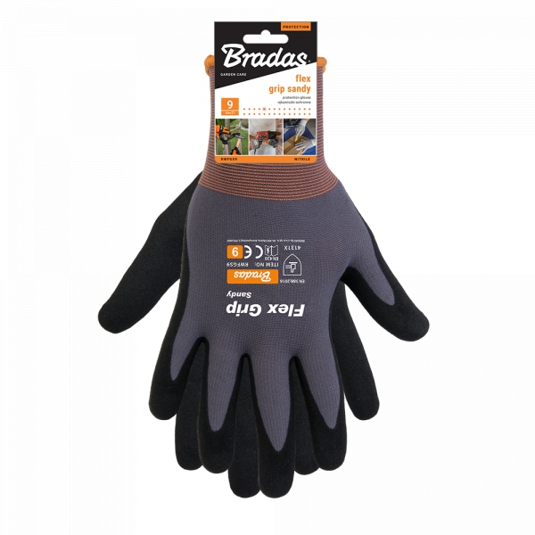 Munkavédelmi Kesztyű Bradas Flex Grip Sandy nitril 10-es méret XL