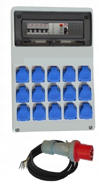 Stavební rozvaděč elektrický D15WR kabel 63A