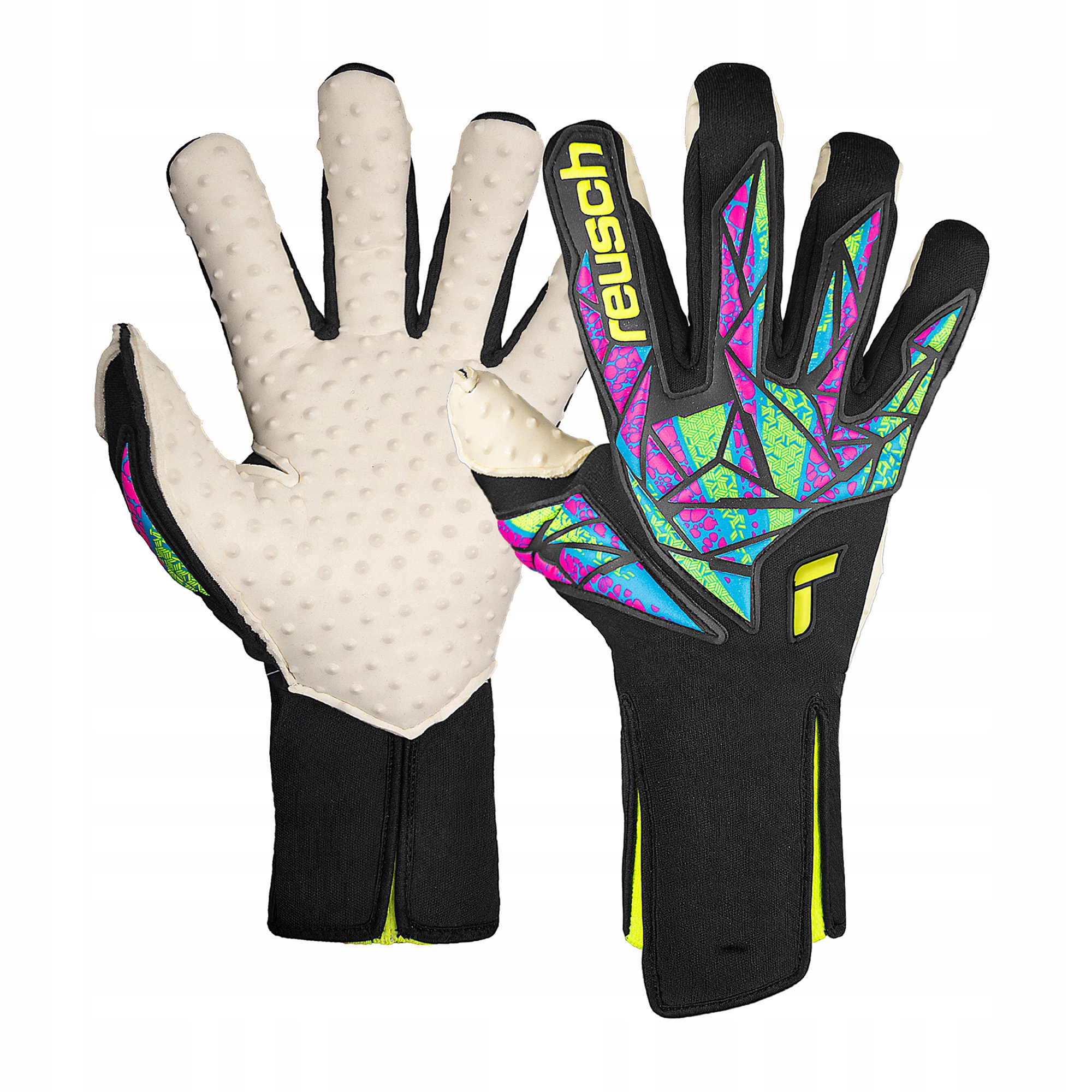 Rękawice bramkarskie Reusch Attrakt SpeedBump Strapless black/safety 8.5