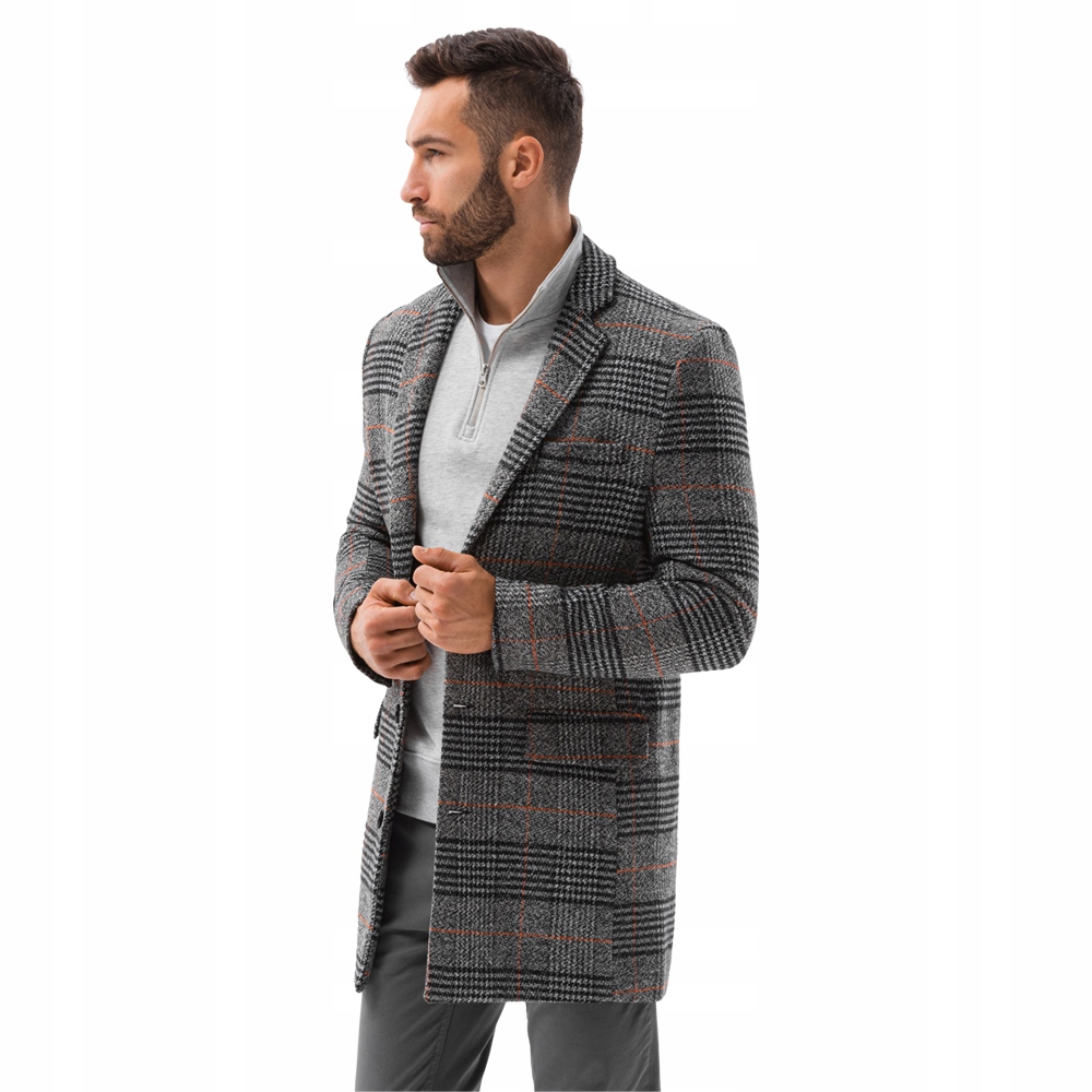 

Płaszcz męski klasyczny patki C431 czarny M