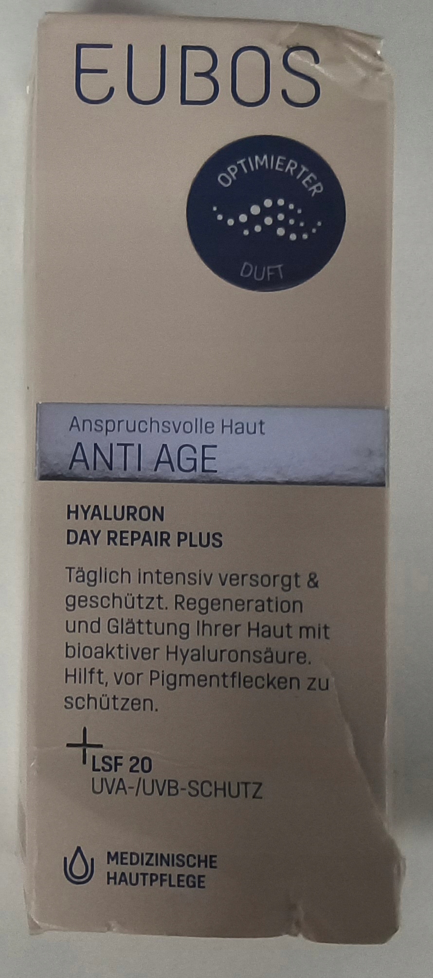 Eubos Anti Age Hyaluron Day Repair Plus pleťový krém SPF20 Poškozené balení