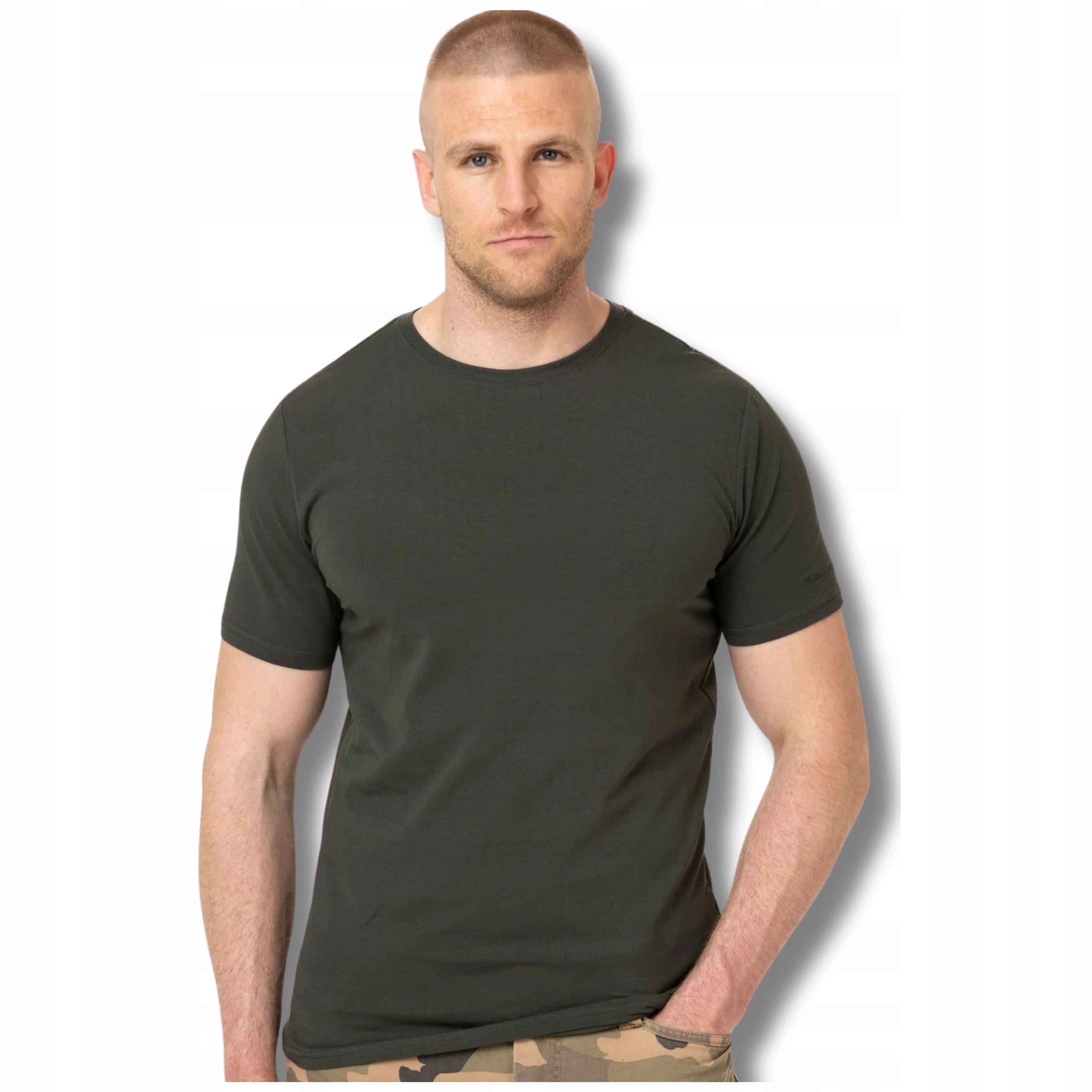 Męska Koszulka Bawełniana Pit Bull Slim Fit Dopasowana Małe Logo Minimal L