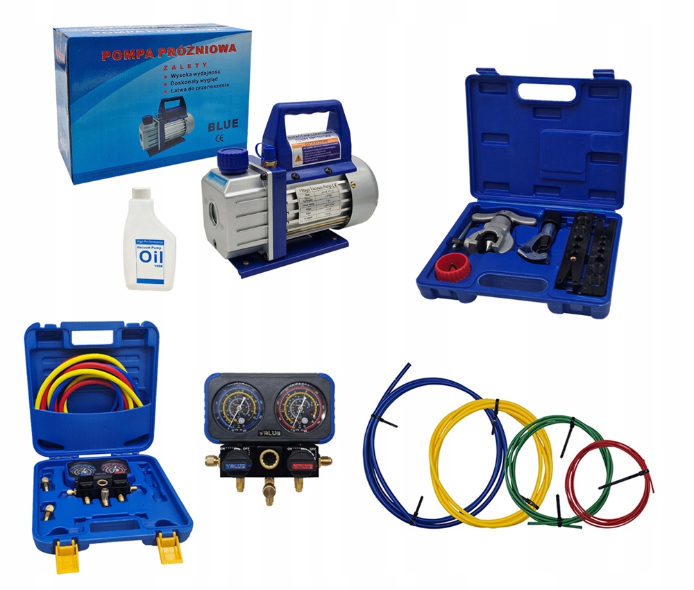 Vákuová pumpa 42,48 l/min Manometry Value Kalichovač Nôž Gratovač Tyče