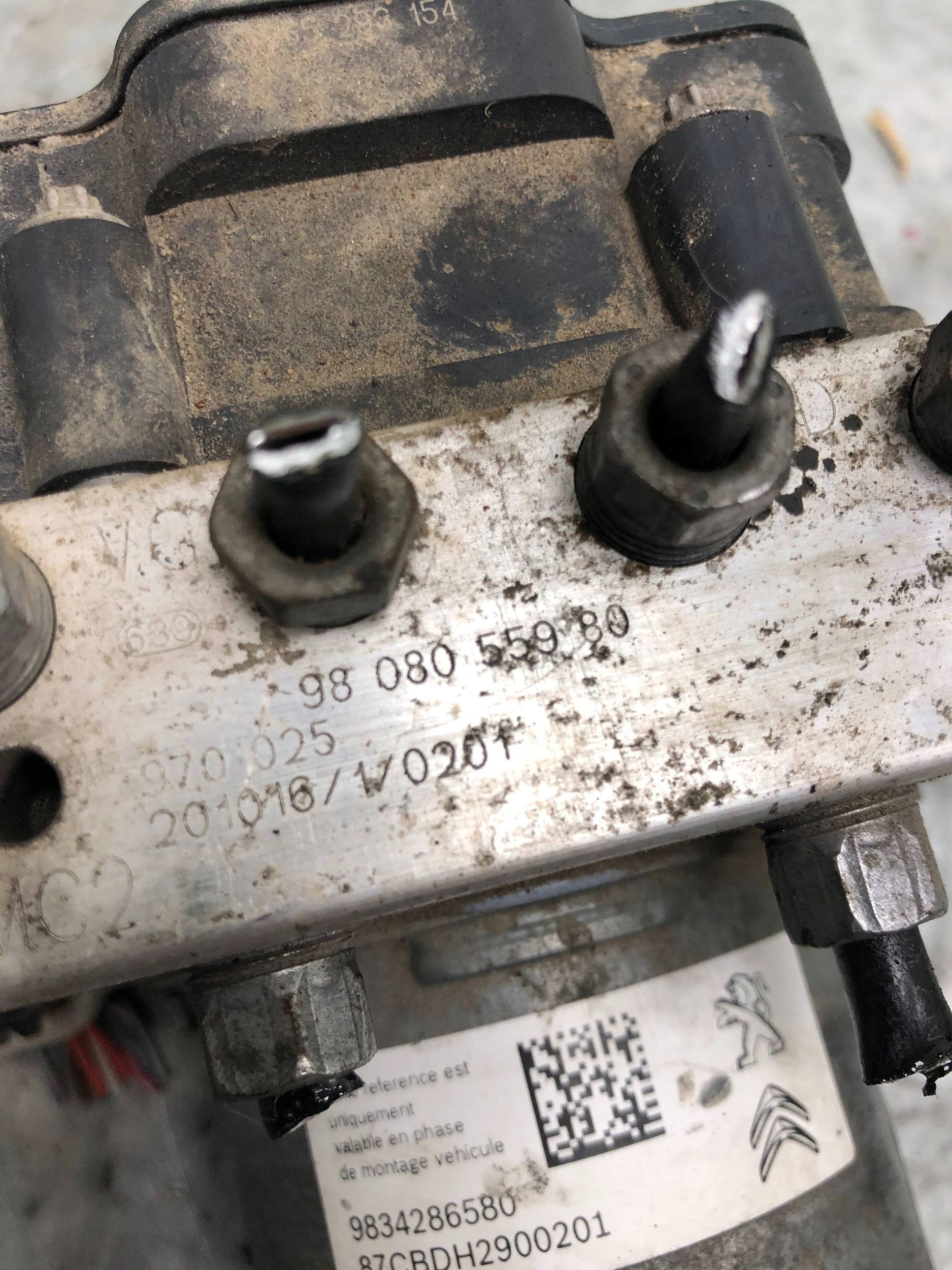 OPEL COMBO E 1.5 brake booster control unit ABS 9834286580 9808055980