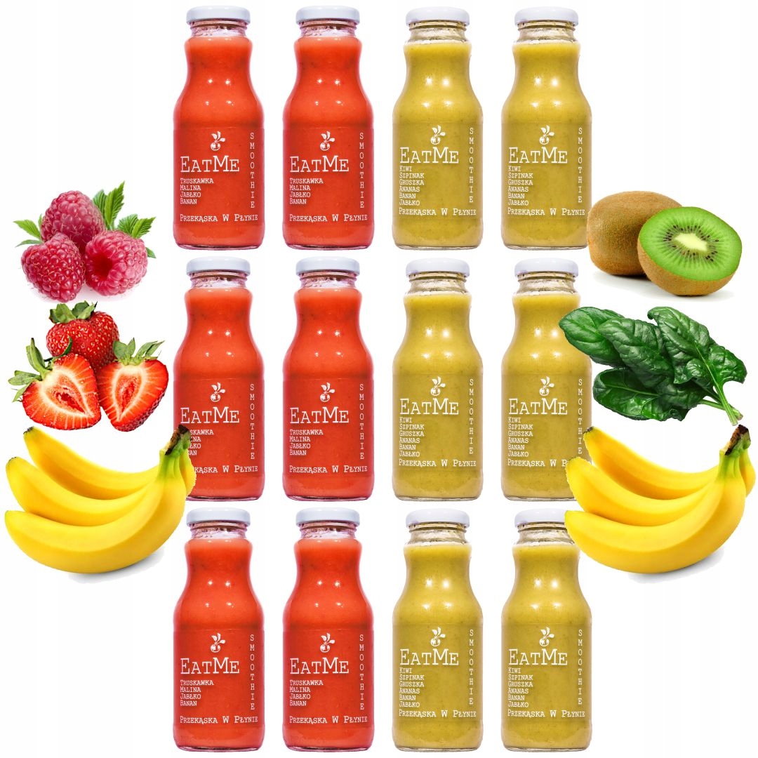 Levně Sada smoothie EatMe 2 příchutě po 6 lahvích 250 ml 3-4
