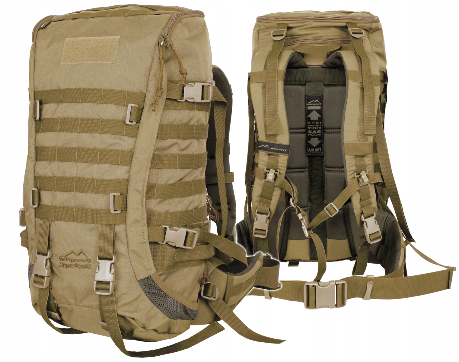 Pánský Vojenský Batoh Wisport Zipper Fox 40L Coyot