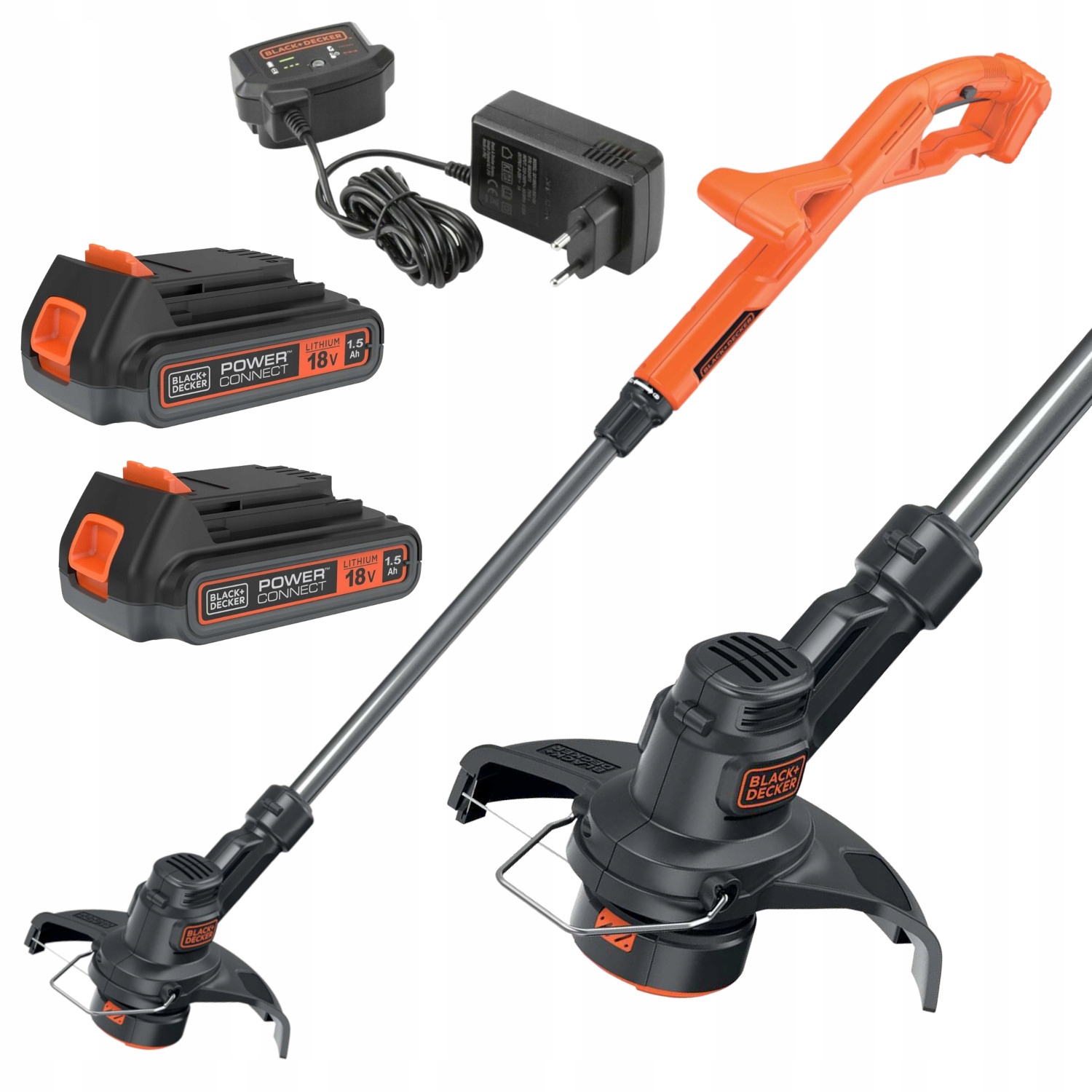 Black Decker Podkaszarka żyłkowa kosa do trawy 18V ST1823 2x 1,5Ah ład