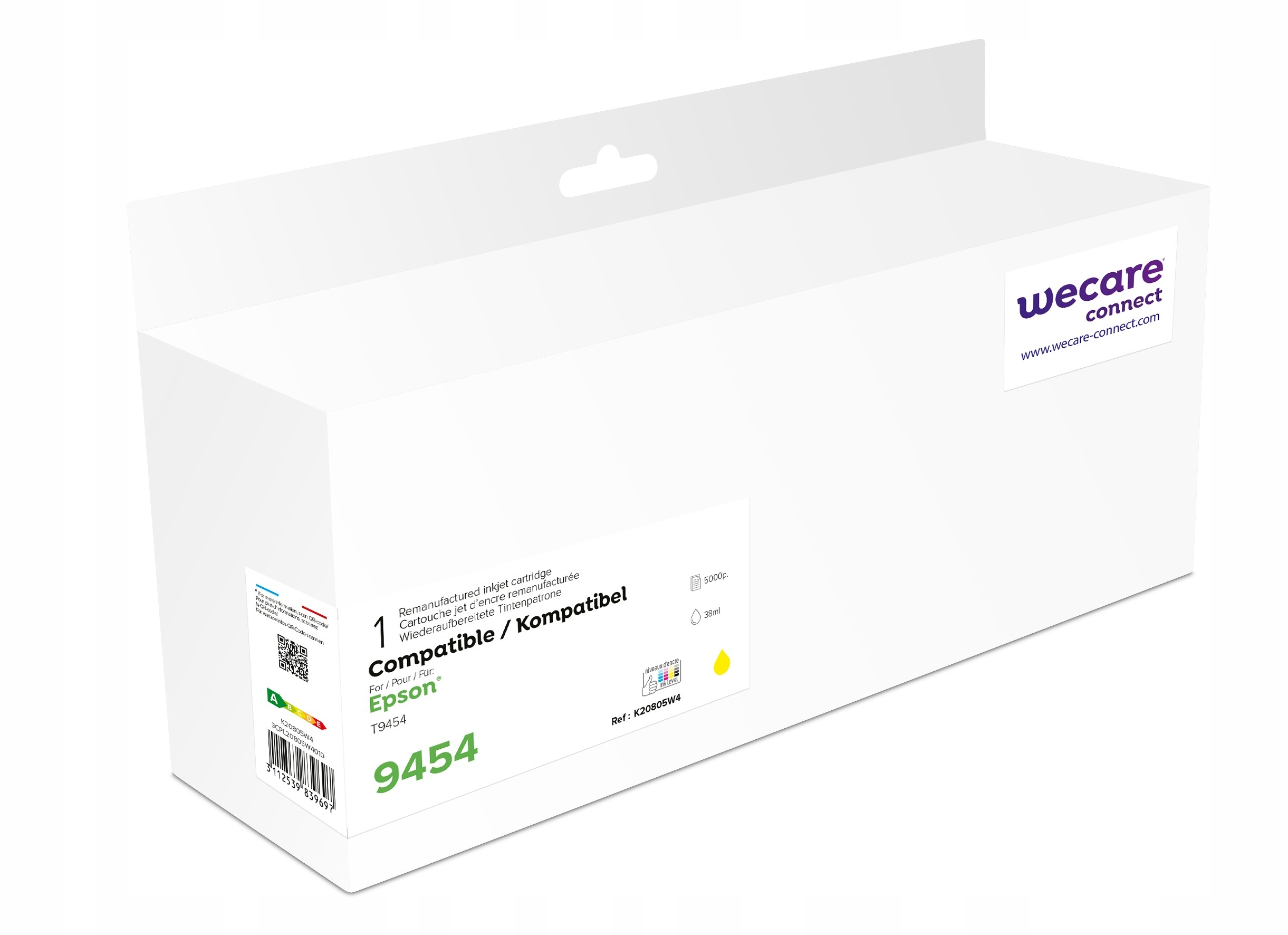 Wecare Armor ink kompatibilný s Epson C13T945440, žltá/ yYellow K20805W4