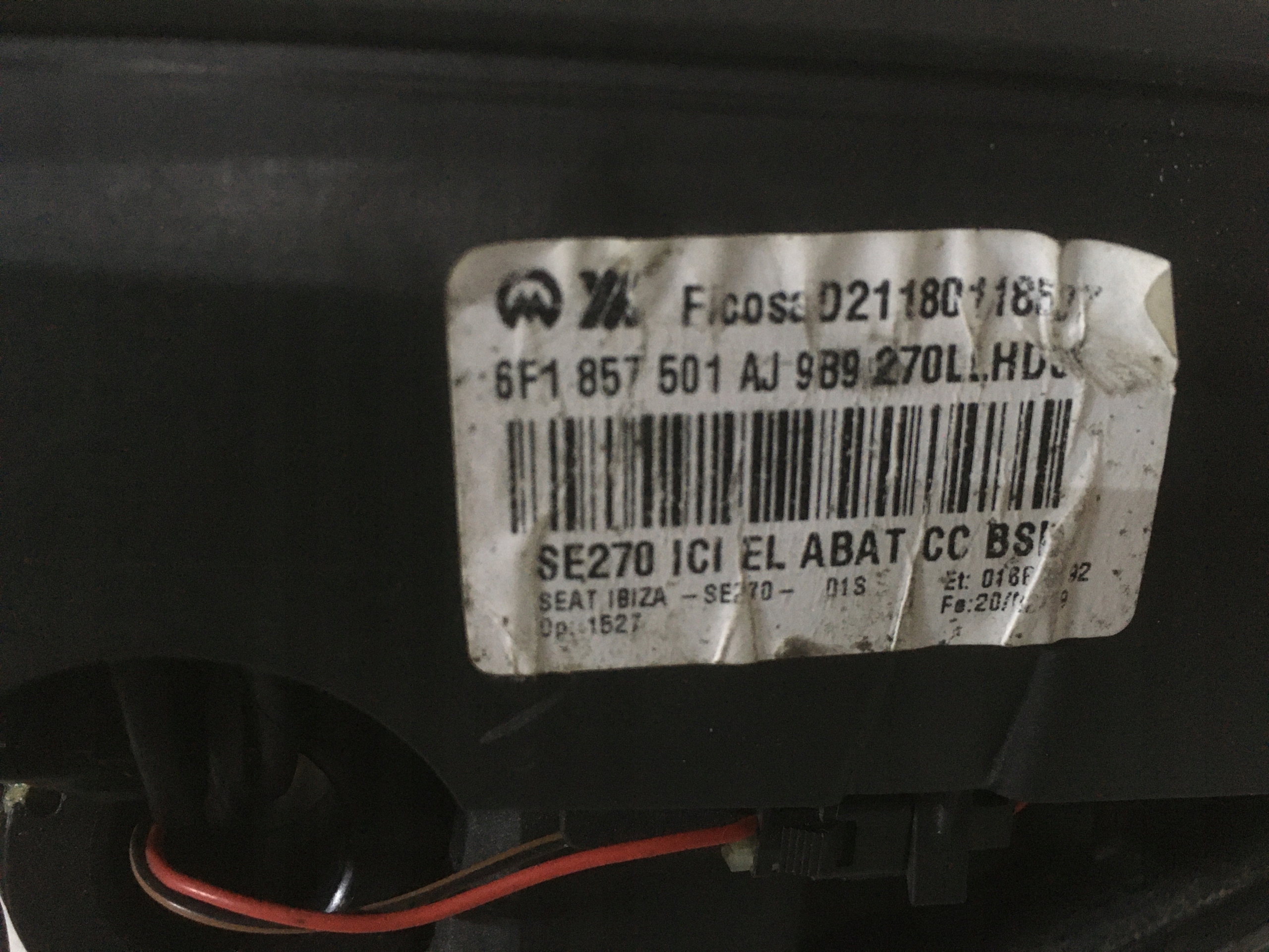 зеркало левое seat Ibiza V 6F 8 пин