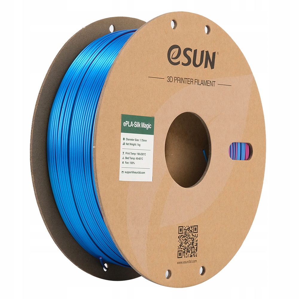eSun PLA-Silk Magic červeno modrý 1.75 mm 1 kg papírová cívka