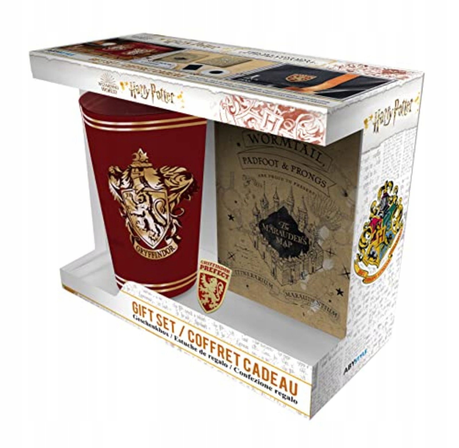 Harry Potter Pck XXL Glass+pin+pocket Notebook Gryffindor