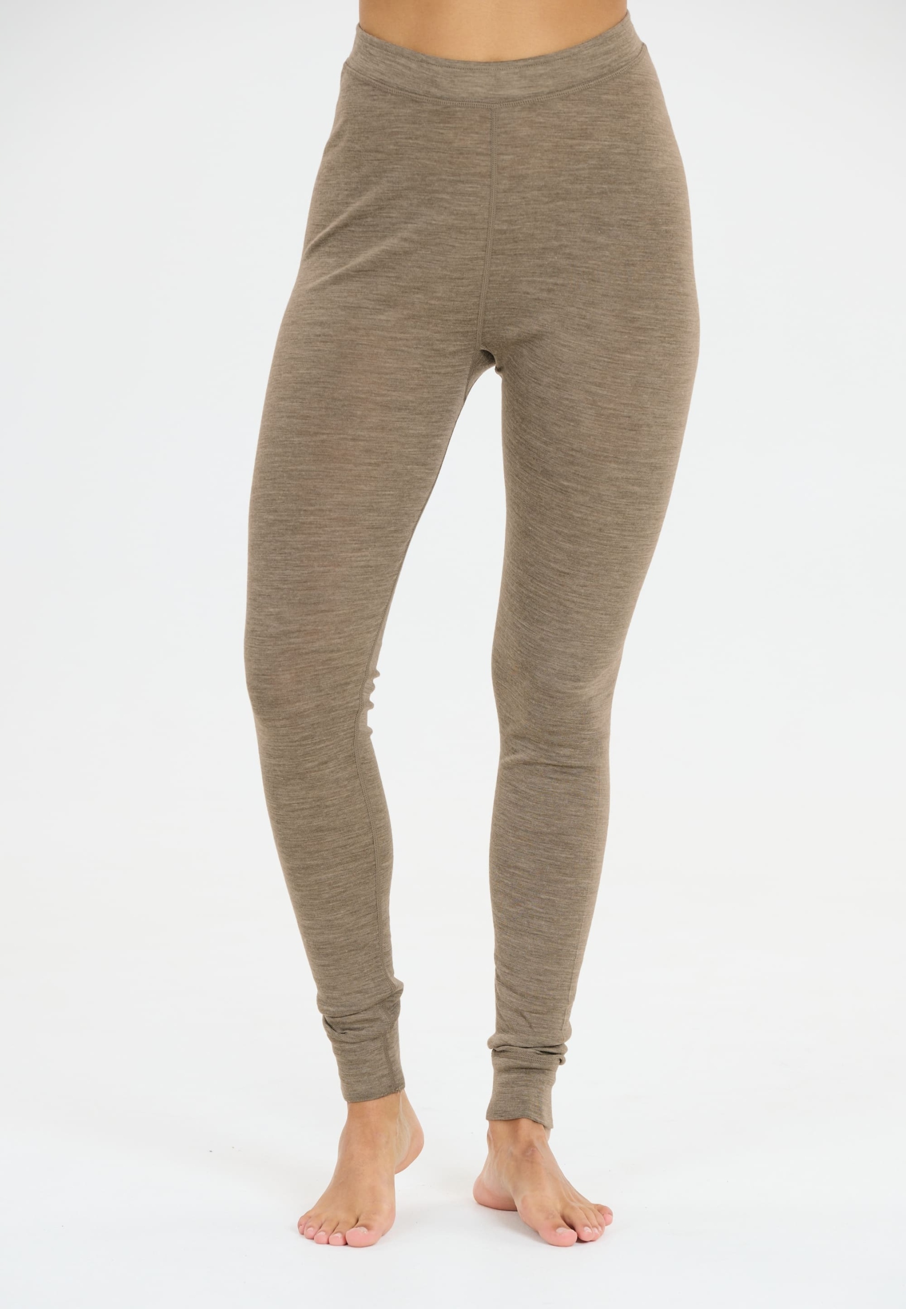 Dámské termoaktivní legíny Whistler Cerro 85% Merino vlna Měkká béžová