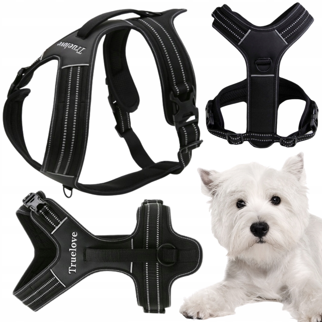 Levně Obojky Pro Psa Easy Walk Silné S Rukojetí Truelove Security Černé