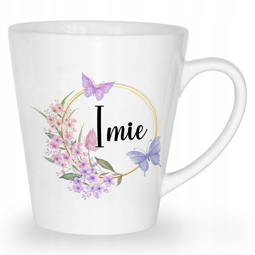 

Kubek Latte dla Twoje Imię Motyle
