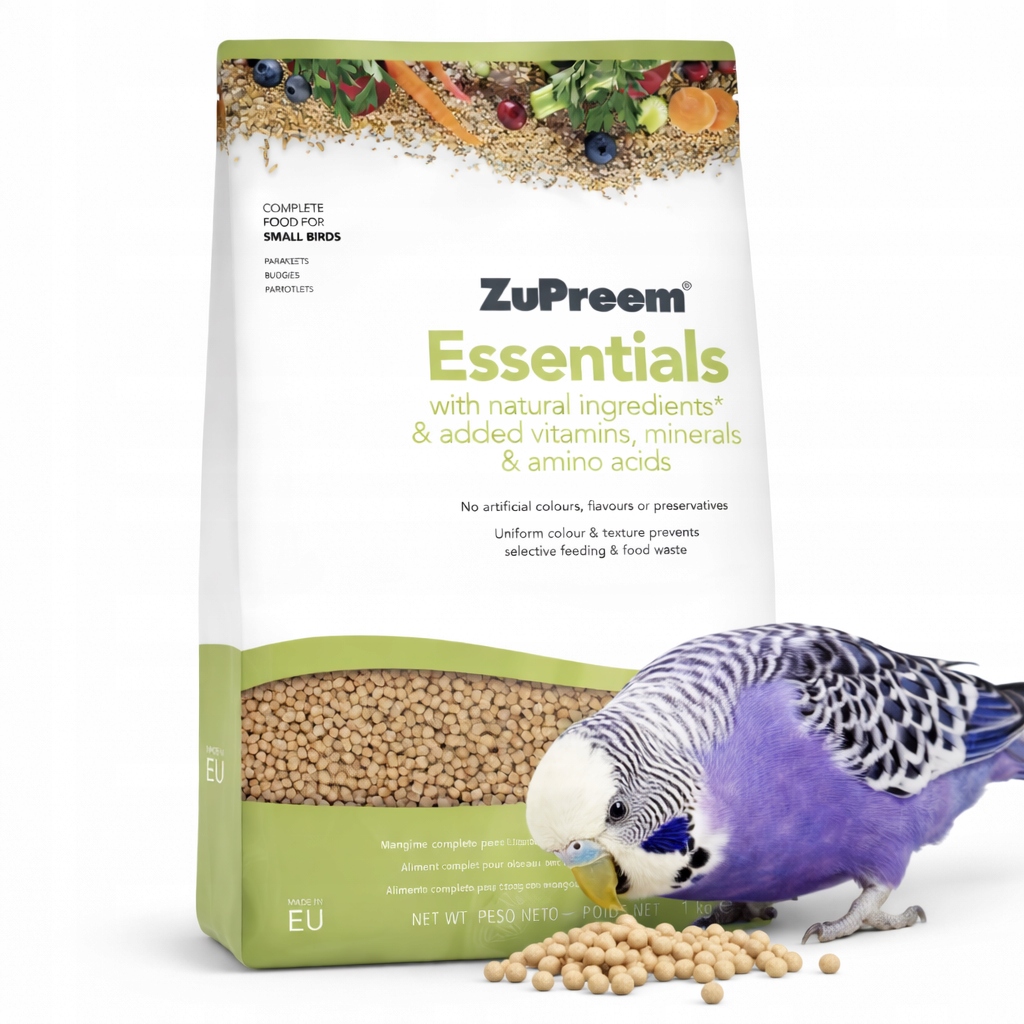 ZuPreem Essentials S 1 Kg – granule pro malé papoušky