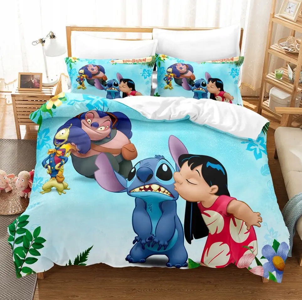 KRESKÓWKA STITCH ANIME WZÓR ZESTAW POŚCIELI POSZEWKA DLA DZIECI Liczba elementów w zestawie 3 części
