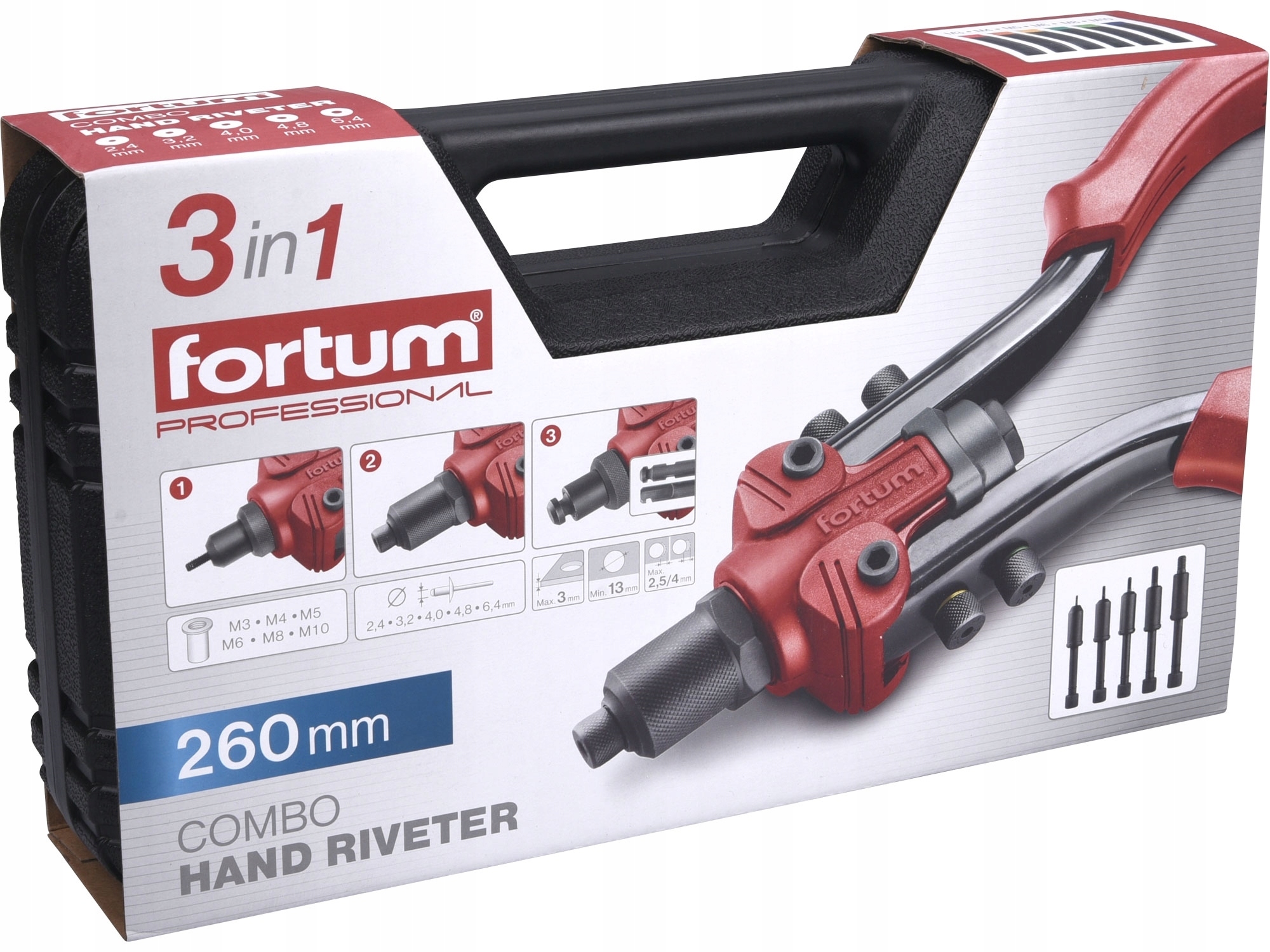 Nitovačka Na Nity A Nitovačky Ručná Univerzálna 2,4-6,4 mm m3 m10 3v1