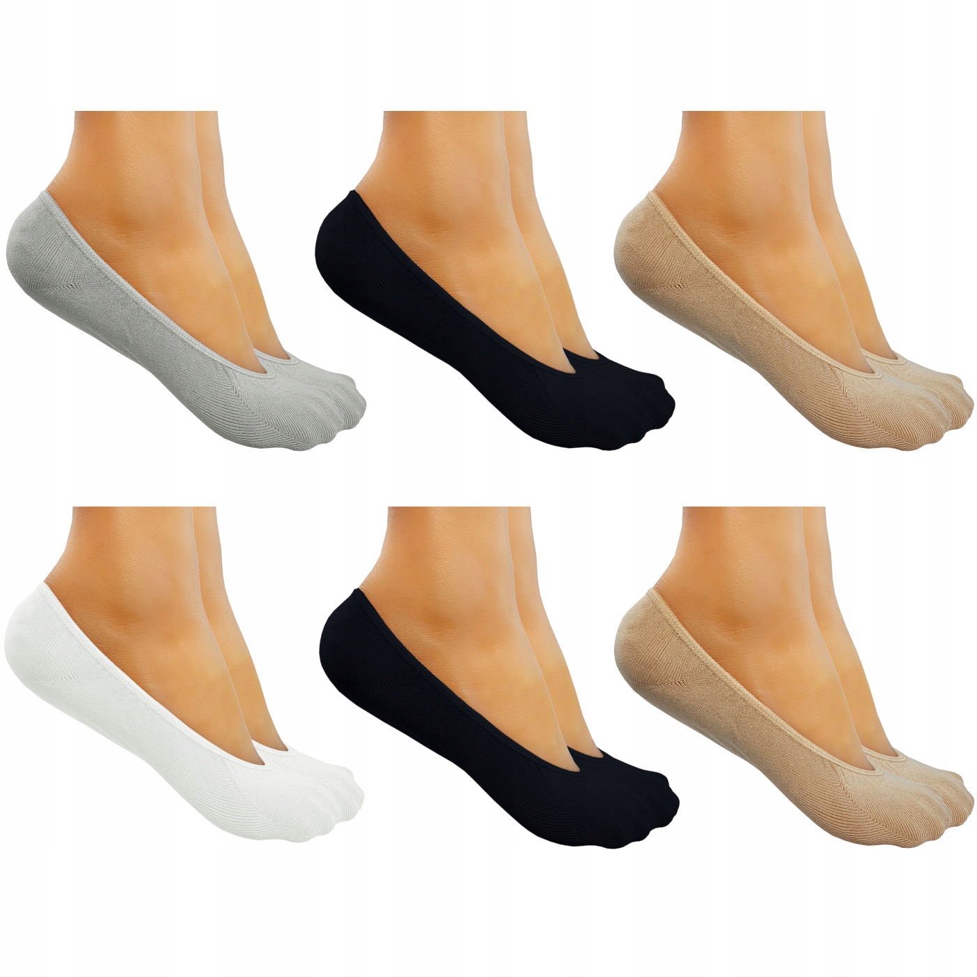 

6x Skarpety Damskie Bambusowe Laserowe do Baletek