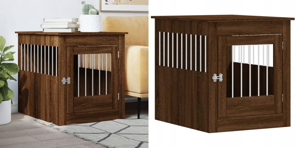 Levně Hnědý dub, Kotec pro psa, 5x80x71 cm, 64