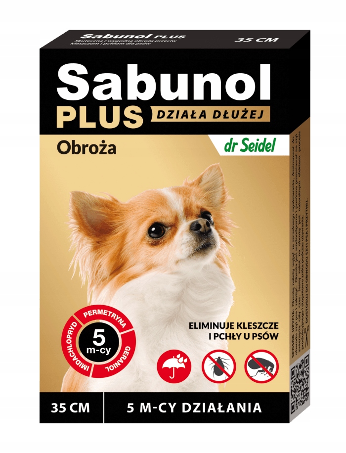 

Sabunol Obroża Plus dla psa 35cm 150dni