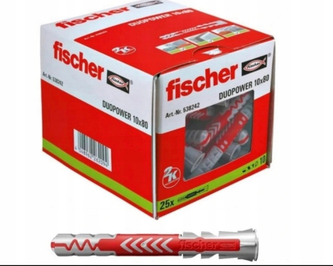 

Kołki Fischer Duopower kołek koszulka 10x82 25 szt