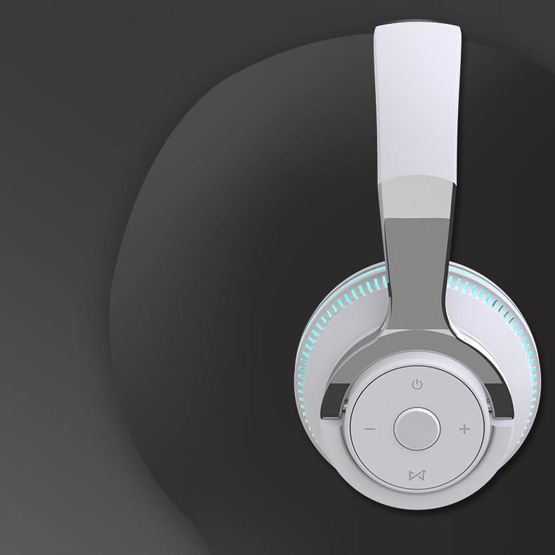 SŁUCHAWKI BEZPRZEWODOWE H2 BLUETOOTH MP3 NAUSZNE MIKROFON RGB DLA DZIECKA Model DO RADIA MUZYKI TELEWIZORA GAMINGOWE USB KABEL