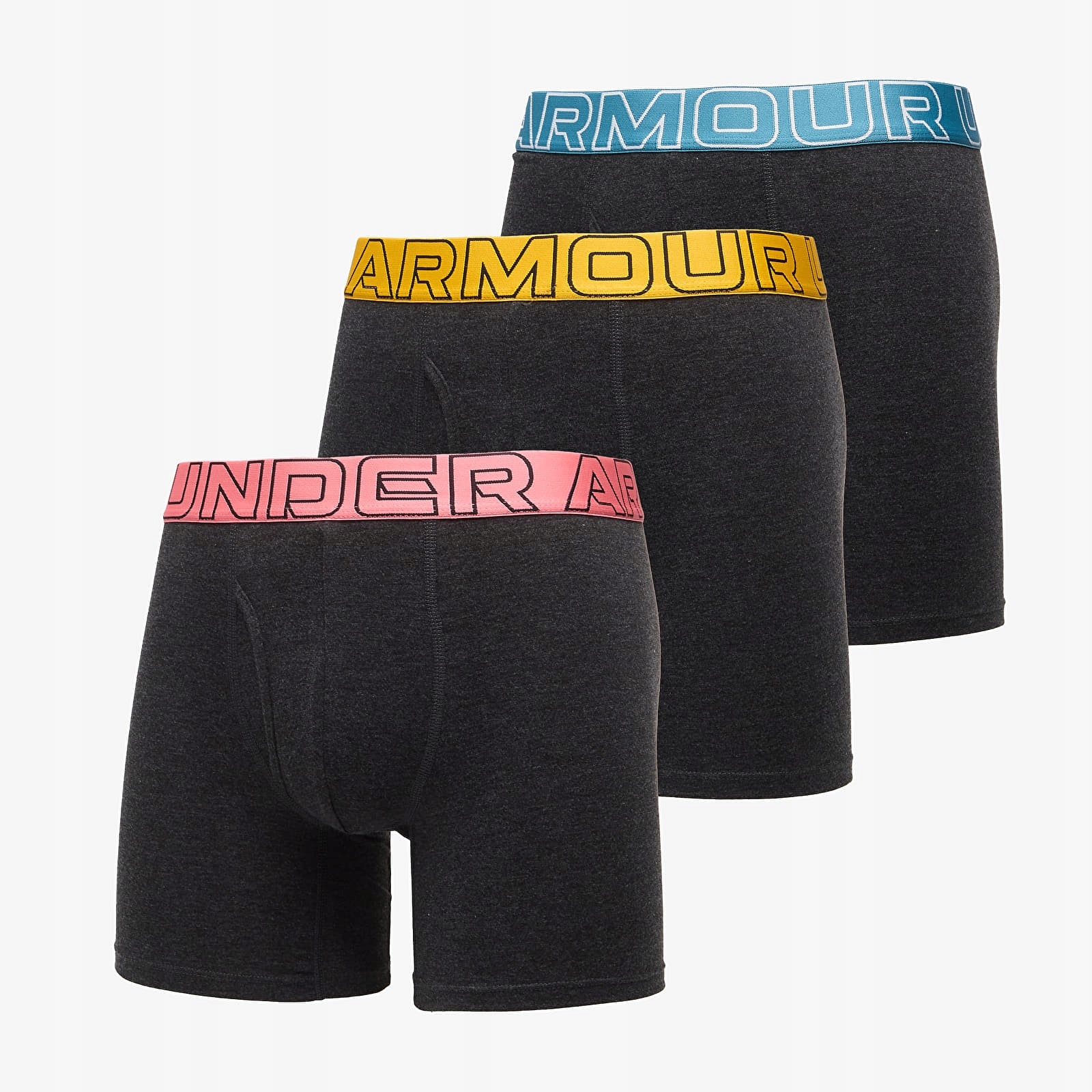 Boxerky, tanga, slipy Under Armour Performance Cotton Solid 6in 3pk