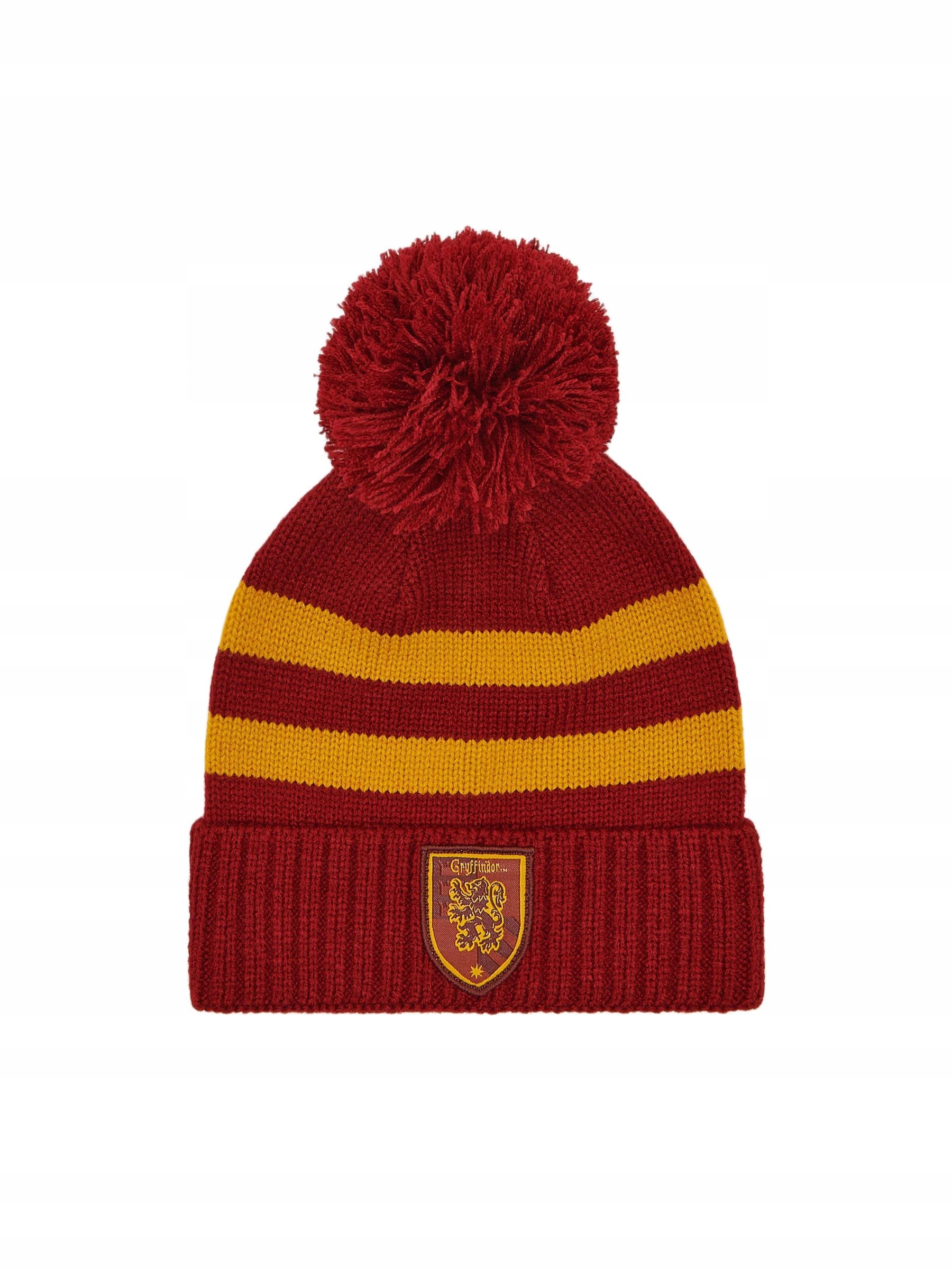 BORDÓ-SÁRGA KLASSZIKUS CSÍKOS KÖTÖTT SAPKA PUMPÁS FELVARRÓVAL 56-OS