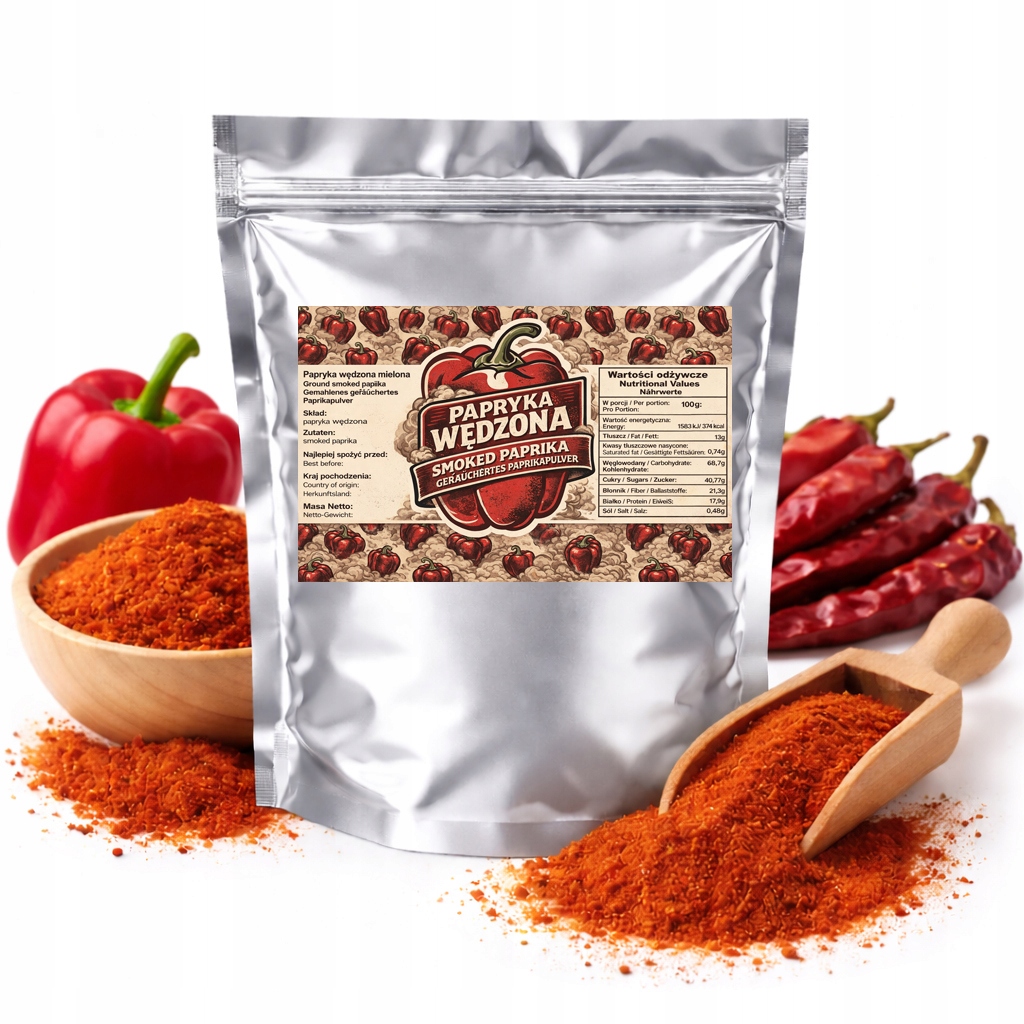 Papryka Słodka Wędzona Mielona Aromatyczna Asta 120/140 Premium 1KG