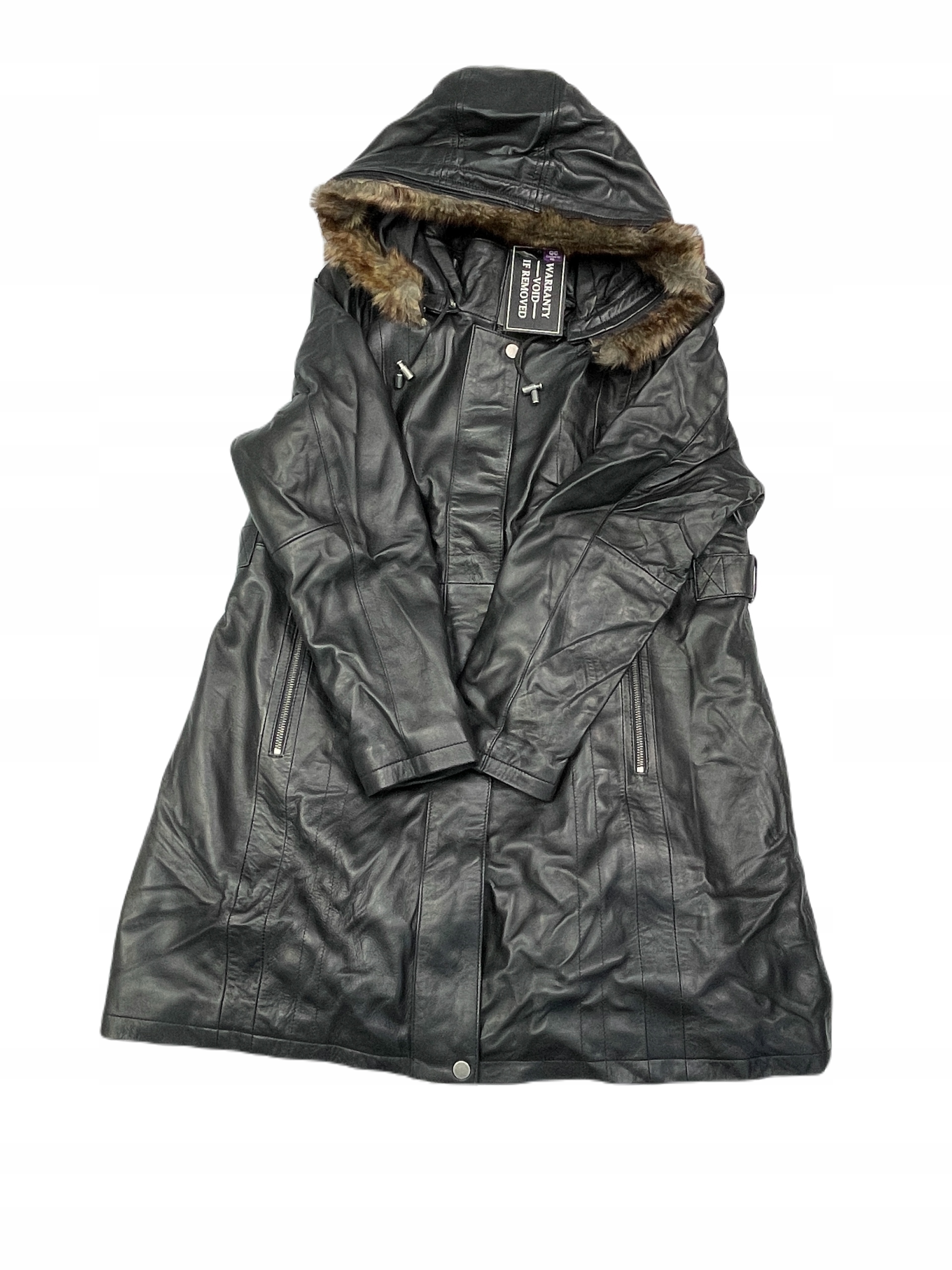 Dámská černá kožená bunda Real Leather XXL