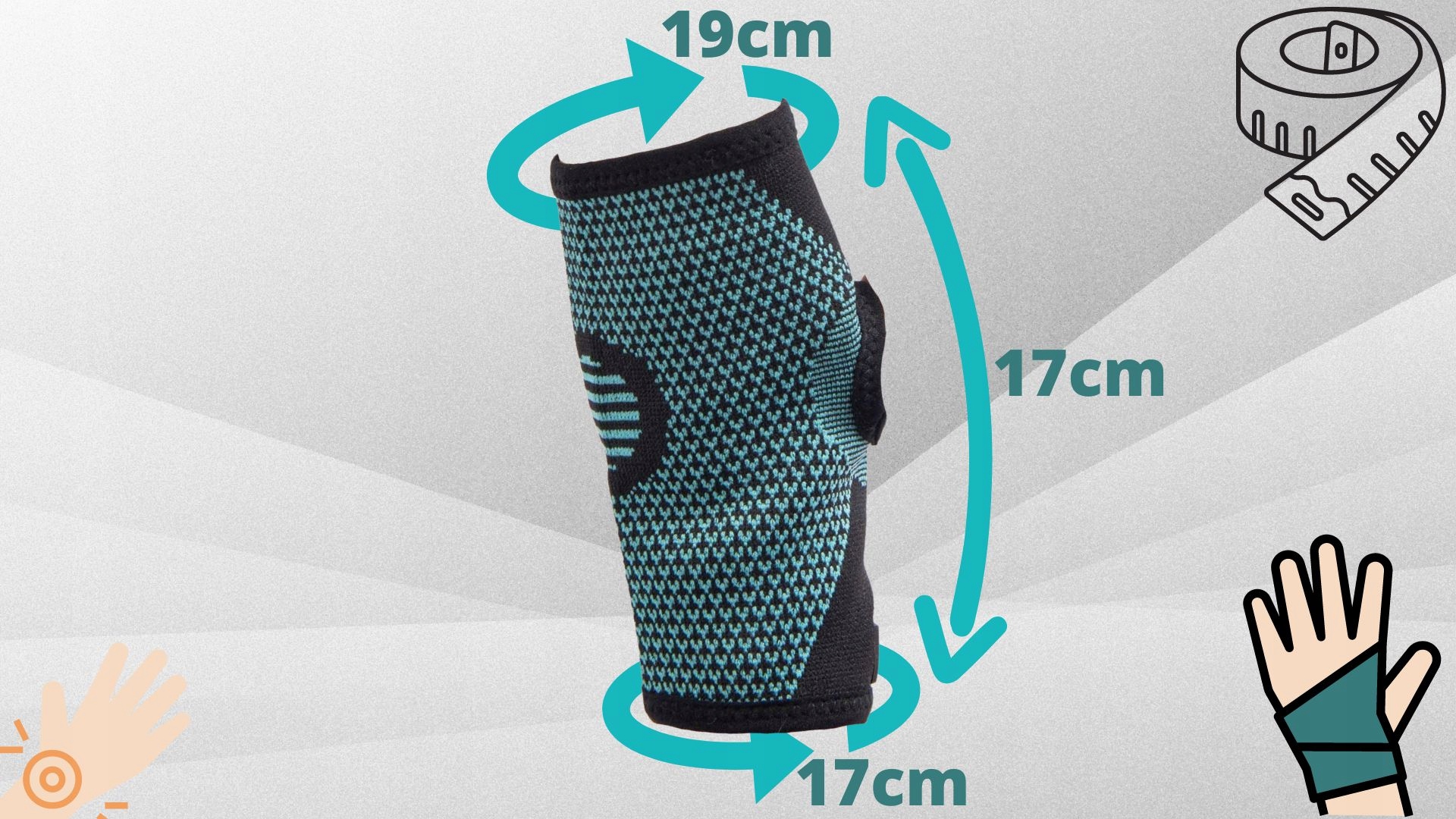 2X ELASTYCZNY KOMPRESYJ STABILIZATOR NADGARSTKA L Model brak