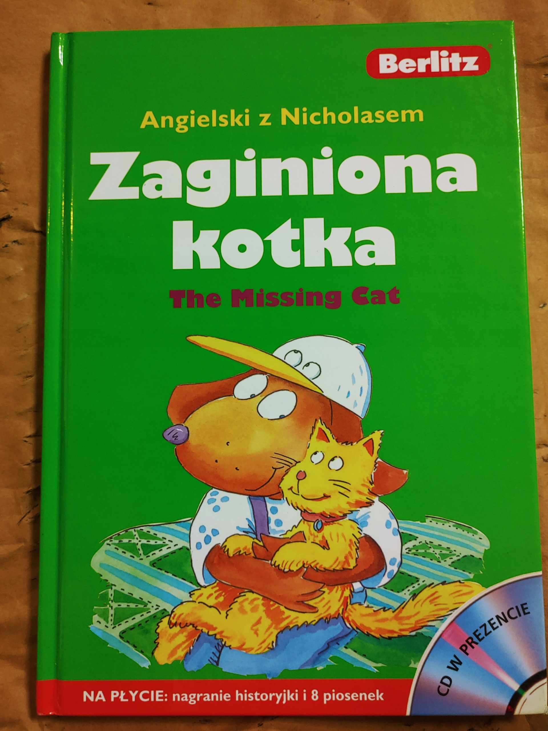 książka Angielski z Nicholasem zaginiona kotka CD