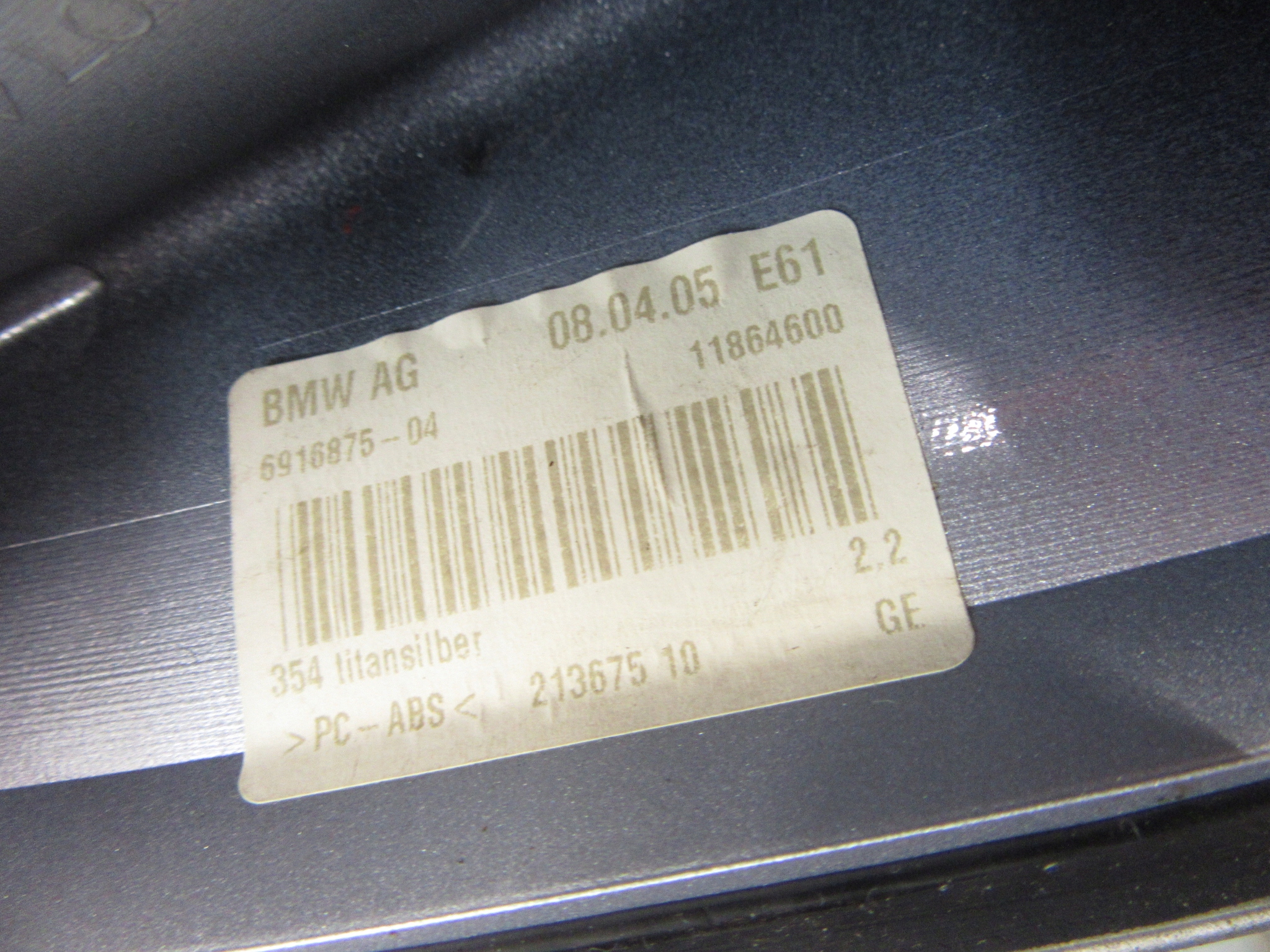 Blende Abdeckung pletwa antena rekin BMW e61 Titansilber 354