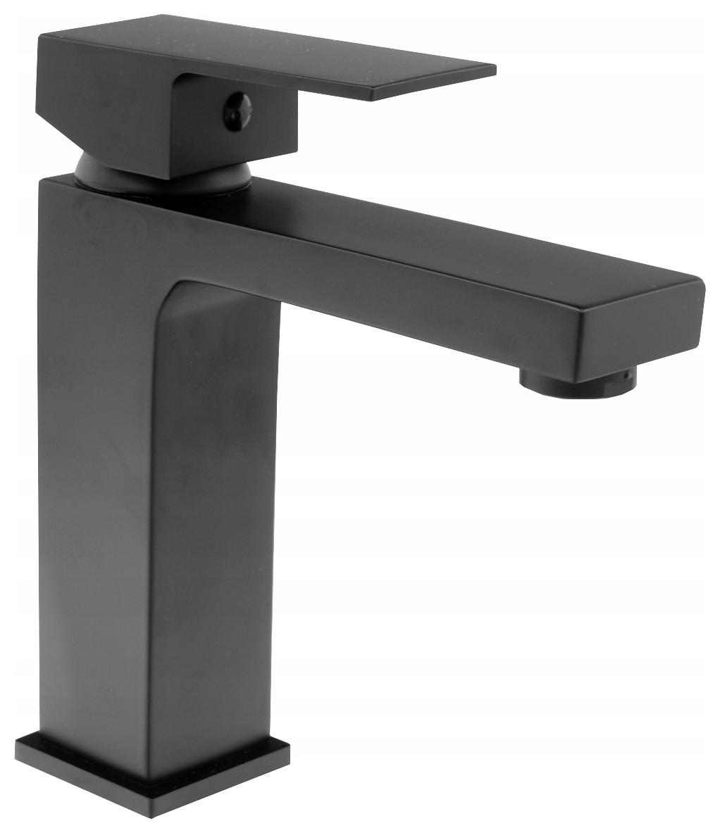 Cube Čierna Umývadlová Batéria, Štvorcový Kohútik