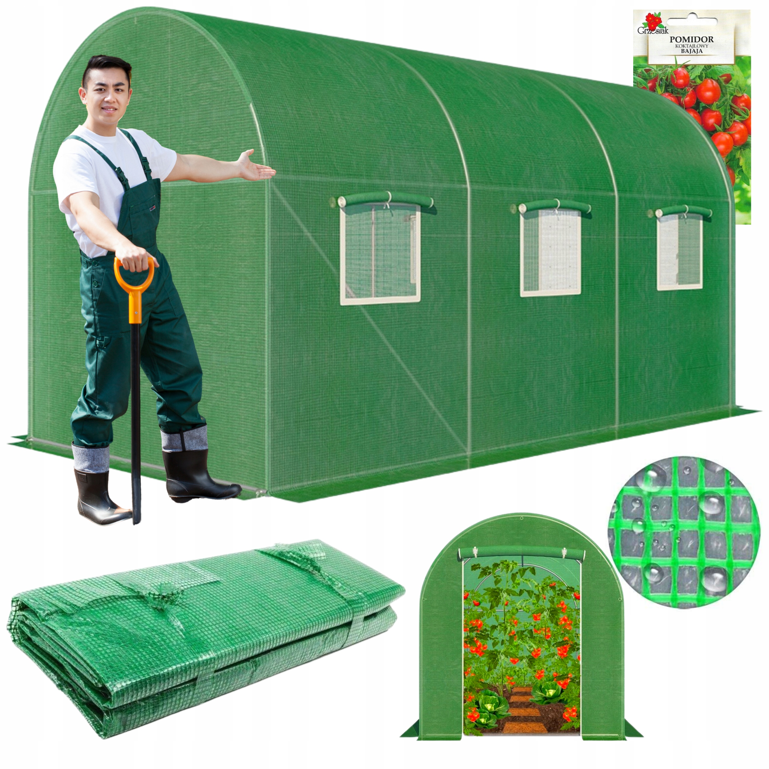 

Folia Zamienna Na Tunel Foliowy 3,5x2 7m2 Zielona