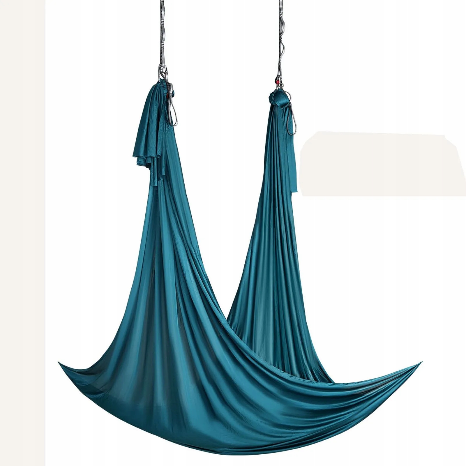 Hamak aerial yoga 5m z osprzętem 100gsm nylon do treningu zielona
