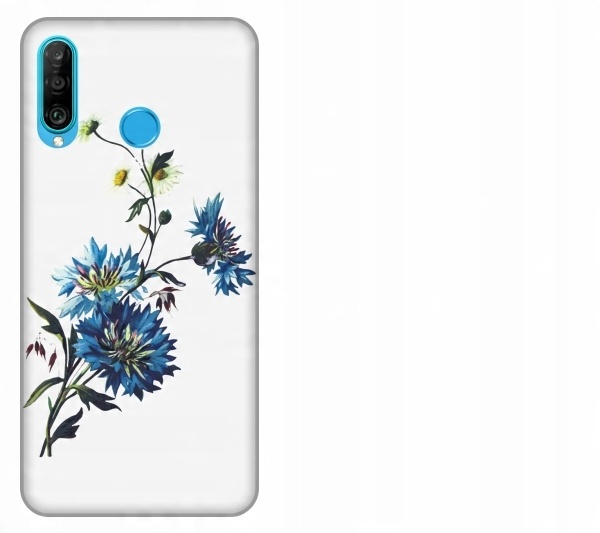 

Etui pokrowiec Huawei P30 Lite Kwiat niebieski akw